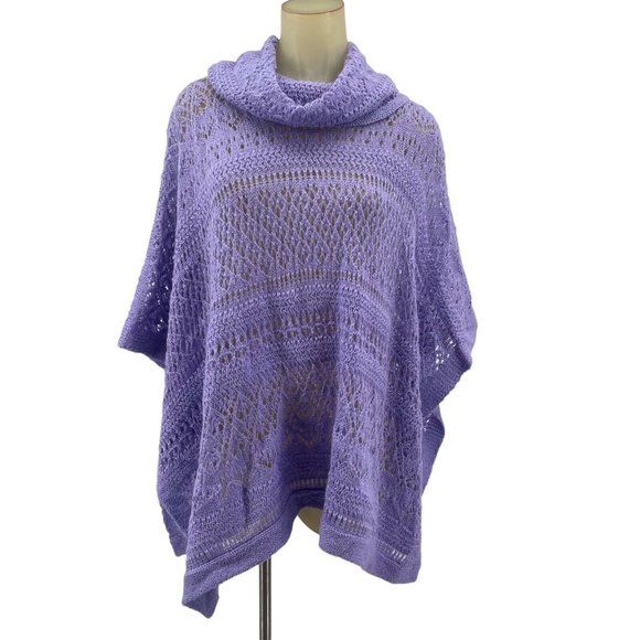 Tyler Boe Womens Sweater Poncho size Small xs Lavender Wool Mohair New $156 - Picture 1 of 7